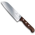 Swiss Arms Swiss Army Brands VIC-41527 2019 Victorinox 7 in. Blade Wood Santoku Knife with Granton; 1 in. Handle VIC-41527